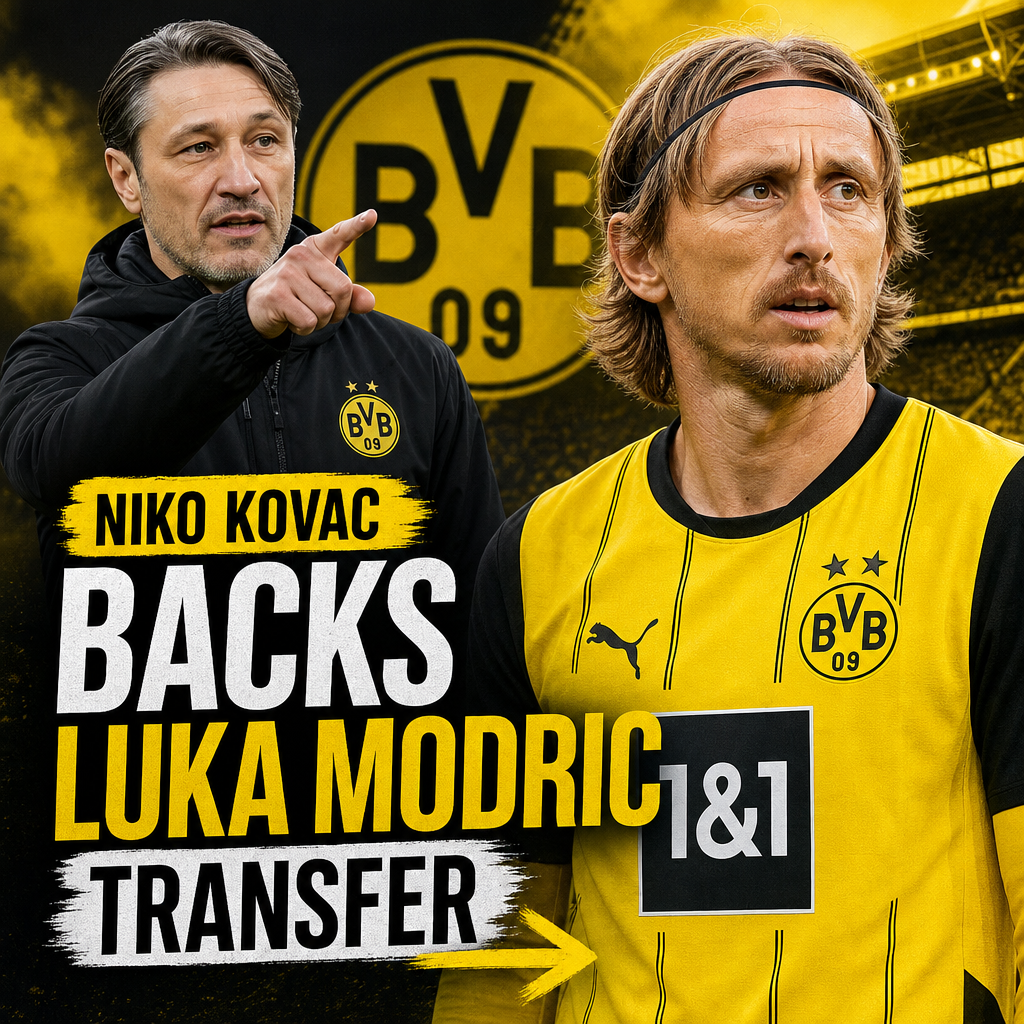 Borussia Dortmund manager Niko Kovac speaking at a press conference supporting Luka Modric transfer.