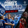 Como players celebrate their historic Serie A win securing a Champions League spot, Milan players look dejected.