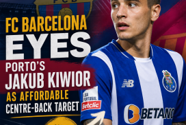 FC Barcelona considers Porto’s Jakub Kiwior as an affordable centre-back transfer target.
