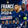 France World Cup 2024 squad featuring Kylian Mbappe and Ousmane Dembele in star-studded attacking lineup.