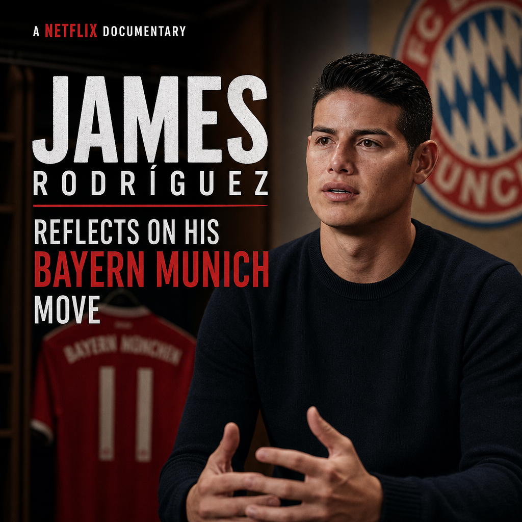 James Rodríguez speaking in a Netflix documentary about his transfer to Bayern Munich.
