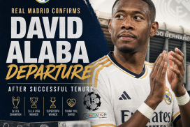 Real Madrid announces David Alaba's departure after a successful period with multiple championship titles.