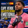 Cape Verde goalkeeper Vozinha emotional on the field after historic 1-1 draw with Spain in World Cup qualifier.