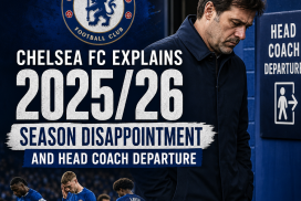 Chelsea FC head coach speaks at a press conference addressing the team's 2025/26 season struggles and his departure.