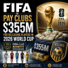 FIFA officials announcing $355 million payments to clubs for releasing players in the 2026 World Cup.