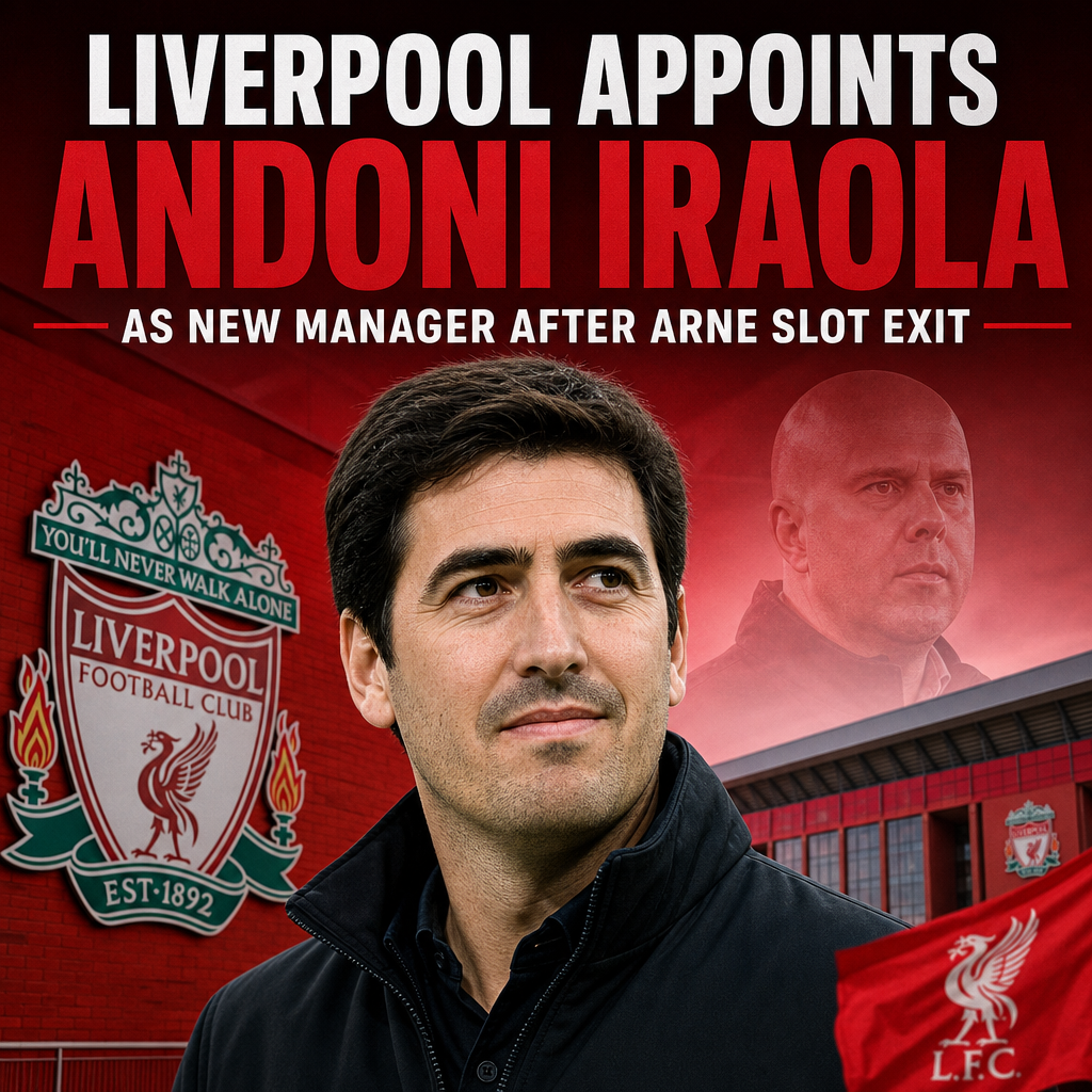 Andoni Iraola is unveiled as Liverpool Football Club's new manager in a press conference.