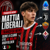 Photo of AC Milan midfielder Mattia Liberali in action during a football match.