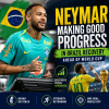 Neymar in rehab, showing progress and strength recovery for Brazil ahead of the World Cup.