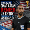Portrait of Somali official Omar Artan, denied US entry to officiate at FIFA World Cup 2026.