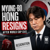 South Korea football coach Myung-Bo Hong speaking at a press conference after resigning post-World Cup exit.