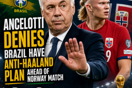 Carlo Ancelotti speaking to the media, denying Brazil has a specific plan against Haaland before Brazil vs Norway.