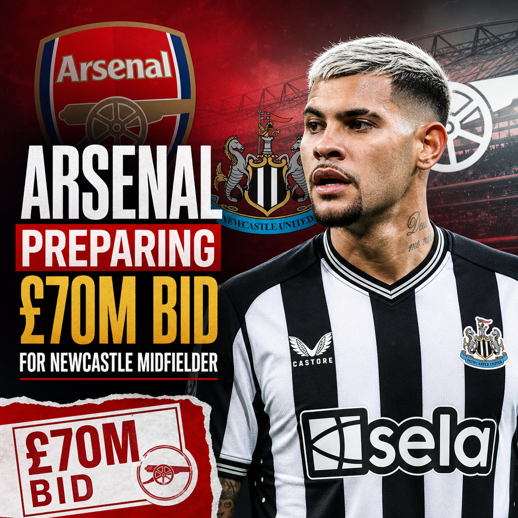Arsenal and Newcastle officials discussing a potential £70 million transfer for midfielder Gui.