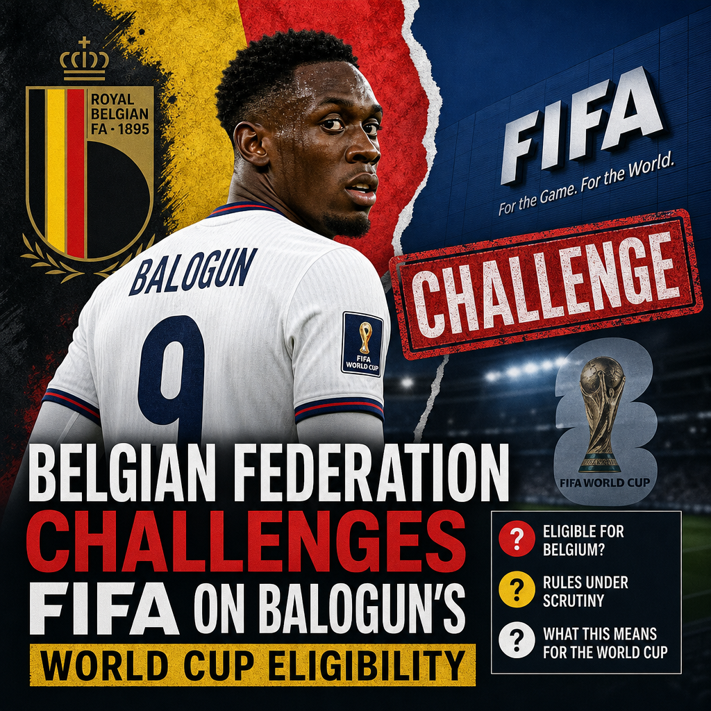 Belgian Federation questions FIFA's decision on Balogun's World Cup eligibility in an official statement.