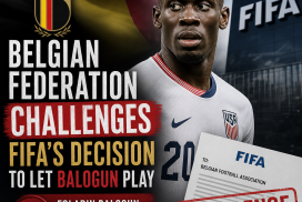 Belgian Football Federation officials discuss FIFA's decision to allow Folarin Balogun to play despite suspension.