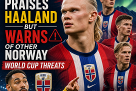Norwegian football players including Haaland, highlighting Norway's strong World Cup team threats.