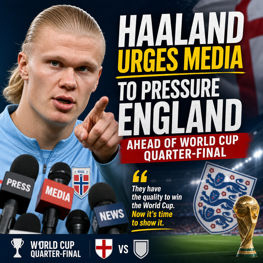 Erling Haaland speaks passionately at a press conference before the World Cup quarter-final against England.