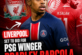 Liverpool's interest in PSG winger Bradley Barcola as a potential Mohamed Salah replacement.