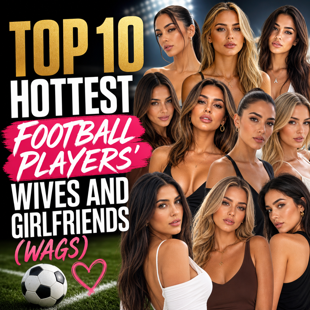 Stylish portraits of the top 10 hottest football players' wives and girlfriends (WAGs).