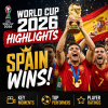Spain's team celebrating their victory in the FIFA World Cup 2026 with key moments and top player ratings.