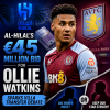 Al-Hilal offers €45 million for Ollie Watkins in a high-profile football transfer bid.