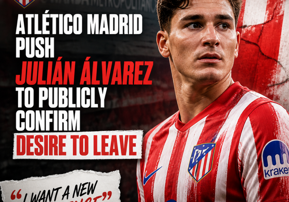 Atlético Madrid official pressuring Julián Álvarez to confirm his transfer decision publicly.