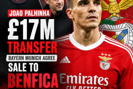 Joao Palhinha signs with Benfica, reuniting with coach Marco Silva after transfer from Bayern Munich.