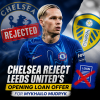 Chelsea official hands back Leeds United's loan offer for Mykhailo Mudryk during transfer negotiations.