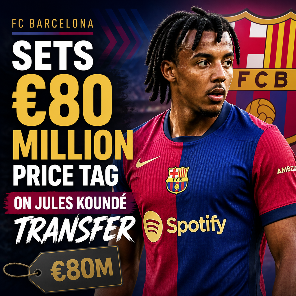 FC Barcelona declares €80 million transfer fee for Jules Koundé in a bold market move.
