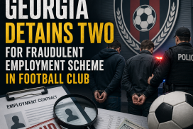 Two individuals detained by Georgia authorities for a fraudulent employment scheme at a football club.