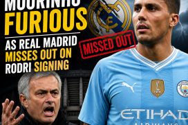 José Mourinho angrily gesturing on the sidelines during a Real Madrid match.