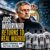 José Mourinho standing on the sideline in a Real Madrid jacket during a match.