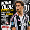 Photo of Kenan Yildiz in Juventus jersey, sidelined with injury after surgery, out until December.