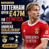 Tottenham's official offer letter of £47 million for Benfica winger Andreas Schjelderup before the transfer deadline.