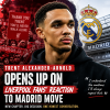 Trent Alexander-Arnold speaking in an interview about his Liverpool career and fan reactions.