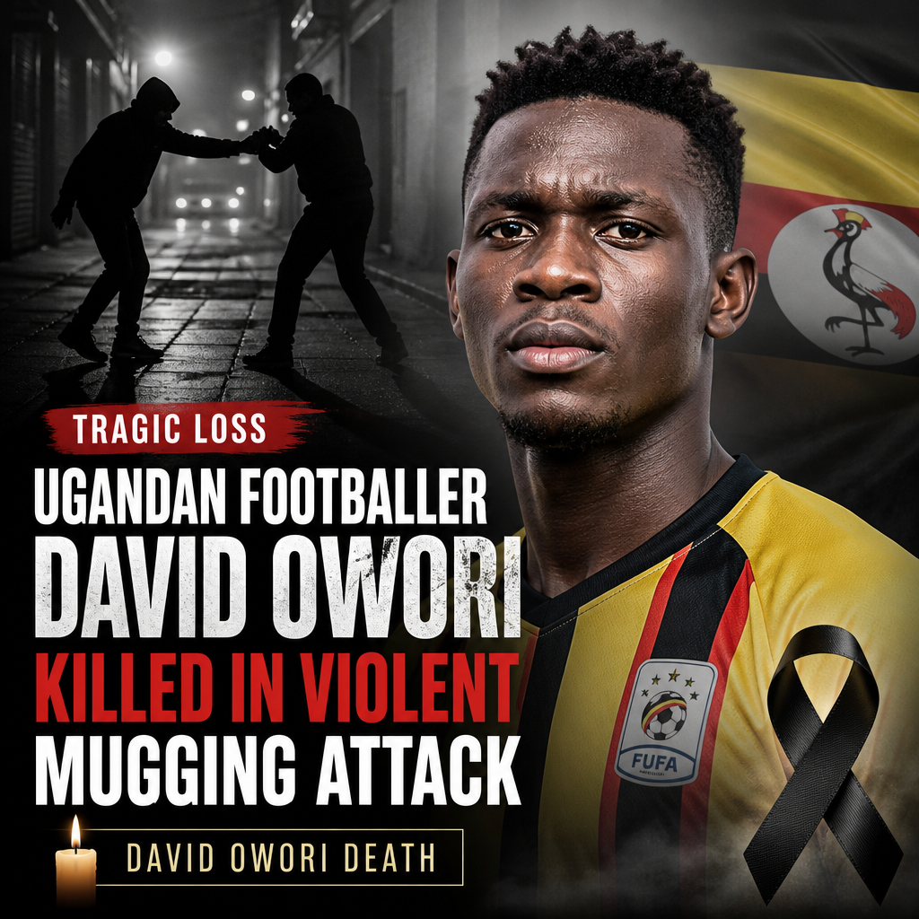 Portrait of Ugandan footballer David Owori smiling, wearing a sports jacket.