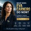 Portrait of Eva Carneiro with icons representing media, legal advocacy, education, and healthcare leadership roles.