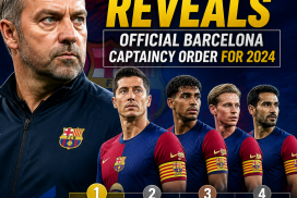 Hansi Flick announces Barcelona’s 2024 captaincy order: Sergi Roberto, Ronald Araujo, Frenkie de Jong, İlkay Gündoğan.