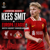 Kees Smit in action during a Europa League match between Sunderland and Liverpool scouts watching.