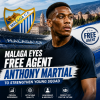 Anthony Martial in action, targeted by Malaga CF to boost their young football squad.