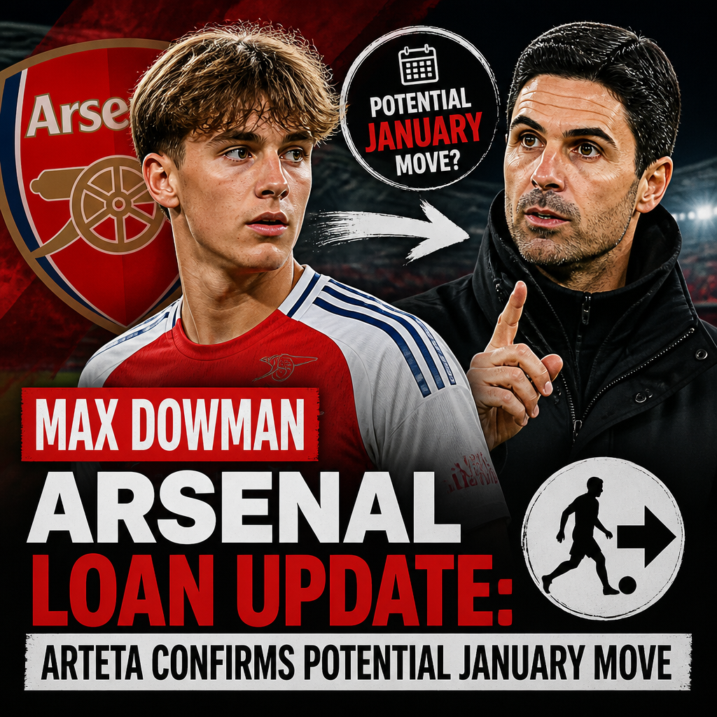 Mikel Arteta speaks at a press conference about Max Dowman's potential Arsenal loan move in January.