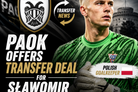 PAOK officials discuss transfer deal for Polish goalkeeper Sławomir Abramowicz during a meeting.