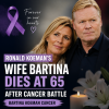 Photo of Ronald Koeman and his late wife Bartina smiling together, honoring her memory after her cancer battle.