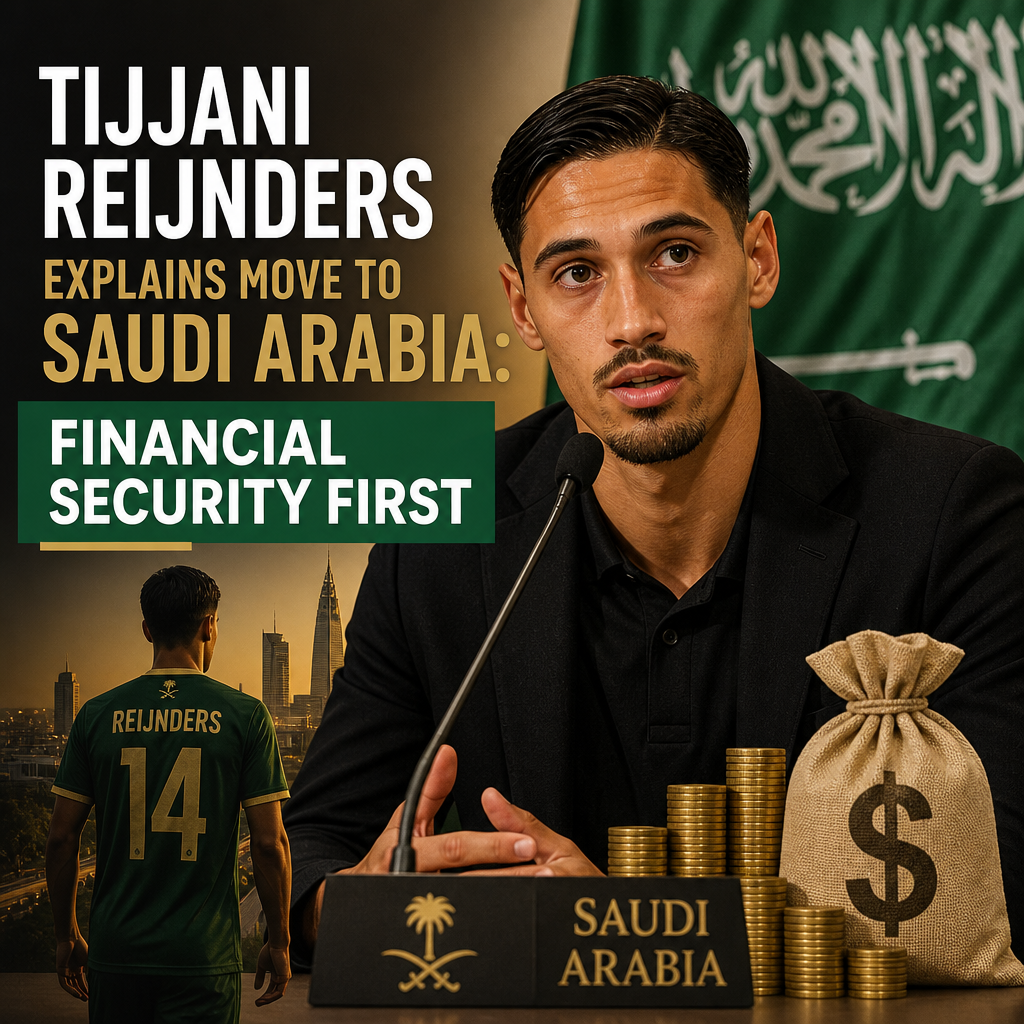 Tijjani Reijnders speaking in an interview about his transfer to Saudi Arabia and financial security.