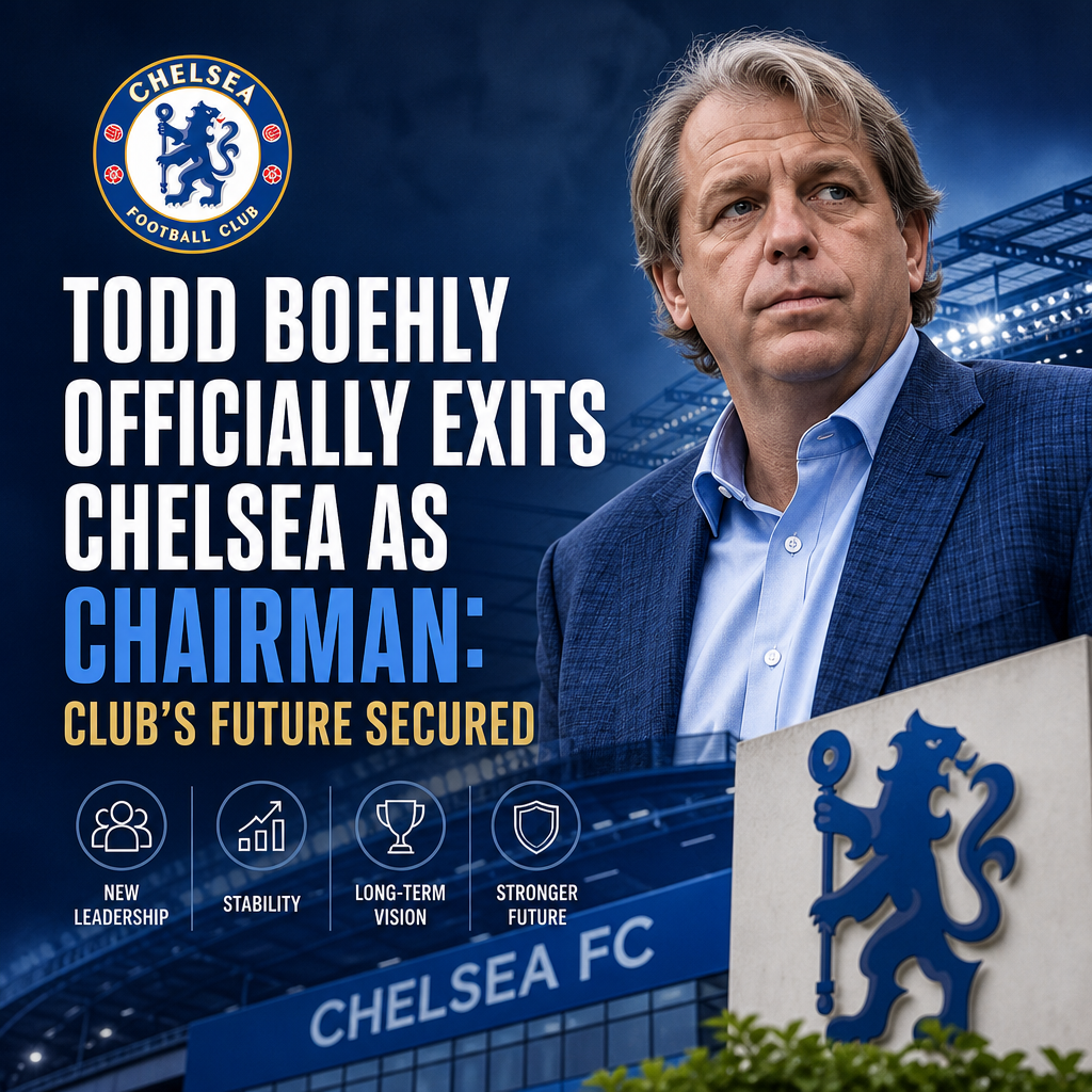 Todd Boehly shaking hands with Chelsea officials during his official exit as club chairman.