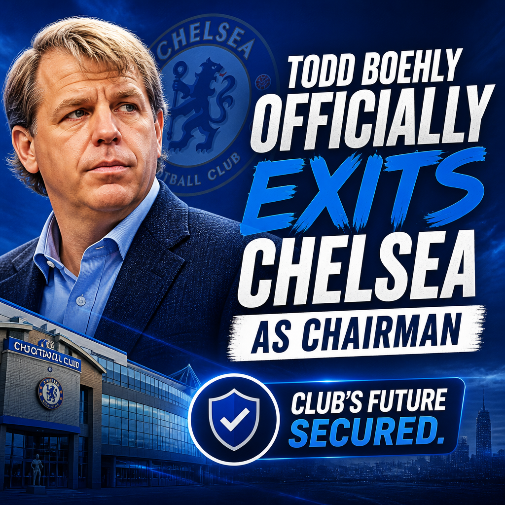 Todd Boehly shakes hands with a Chelsea player during his final day as chairman, symbolizing the club's future.