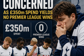 Tottenham Hotspur fans show concern amid no Premier League titles despite £350 million spent.