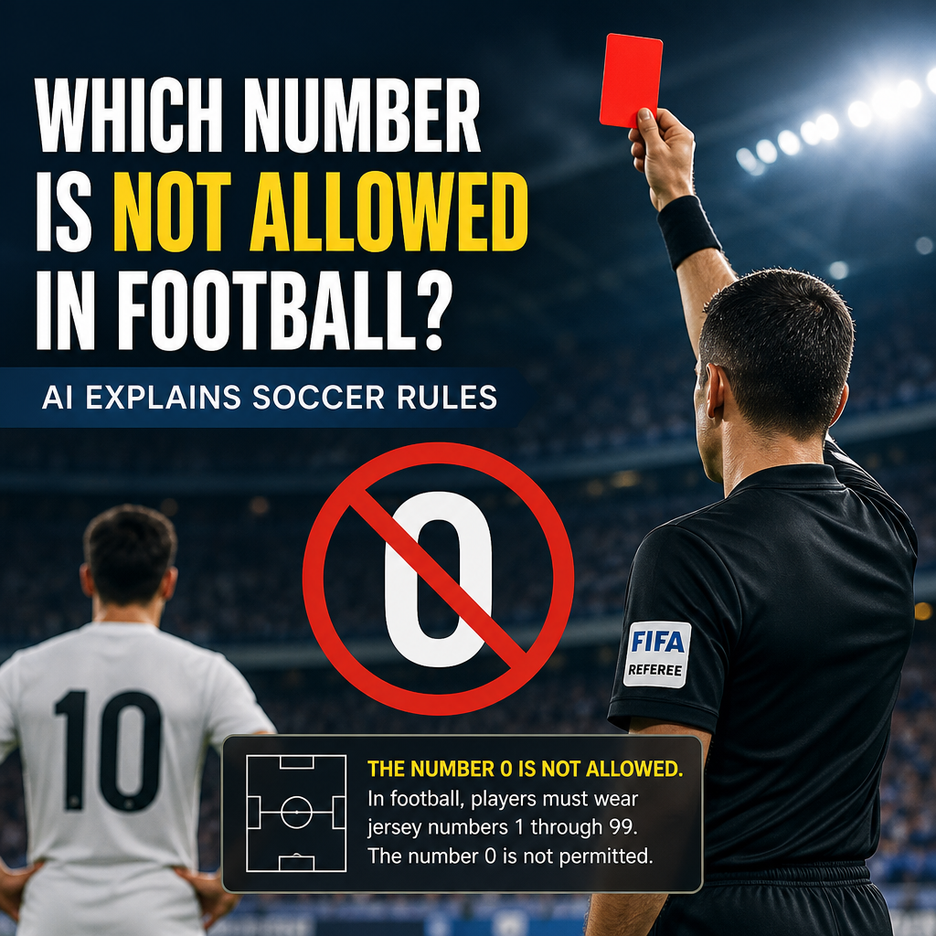 A soccer referee holding up a red card to a player wearing a jersey with the number zero.
