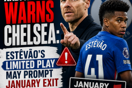 Xabi Alonso speaks to the media warning Chelsea about Estêvão's limited playtime and potential January exit.