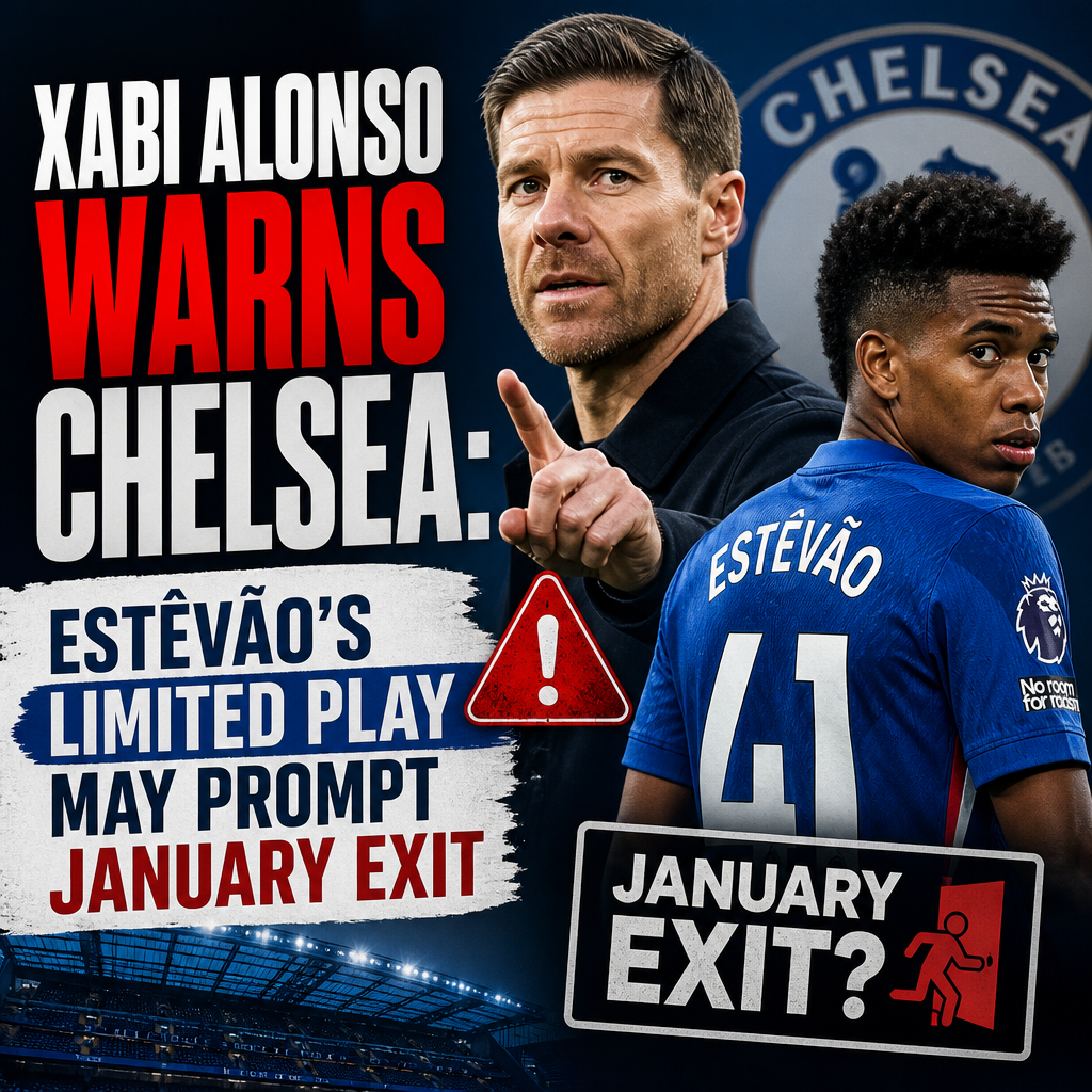 Xabi Alonso speaks to the media warning Chelsea about Estêvão's limited playtime and potential January exit.