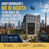 Architectural model of Andy Burnham's No 10 North development planned for former Central Retail Park in Ancoats, Manchester.